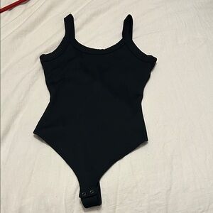 Target Black Ribbed Tank Bodysuit for Women